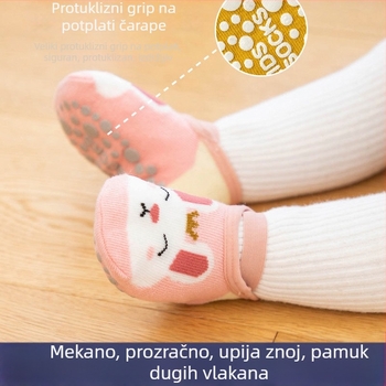 Dječje kratke čarape s cartoon motivom za dječake i djevojčice, upijaju znoj, prozračne, protuklizne i izdržljive za hodanje.