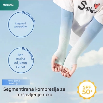 Dječji gradijentni ledeni rukavi za zaštitu od sunca i komaraca, unisex za ljeto UPF50+