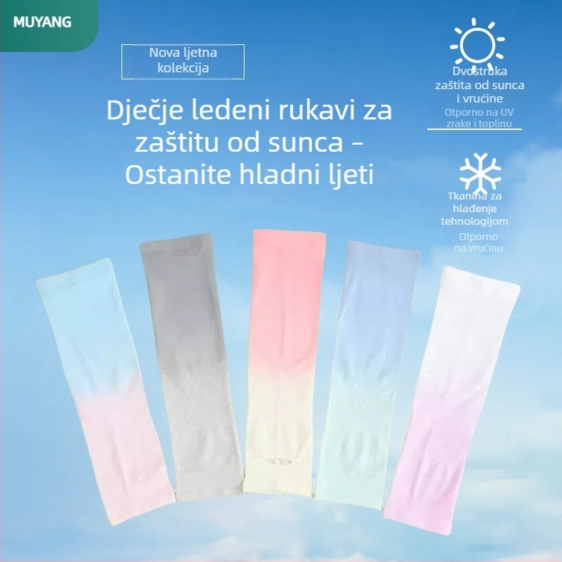 Dječji gradijentni ledeni rukavi za zaštitu od sunca i komaraca, unisex za ljeto UPF50+