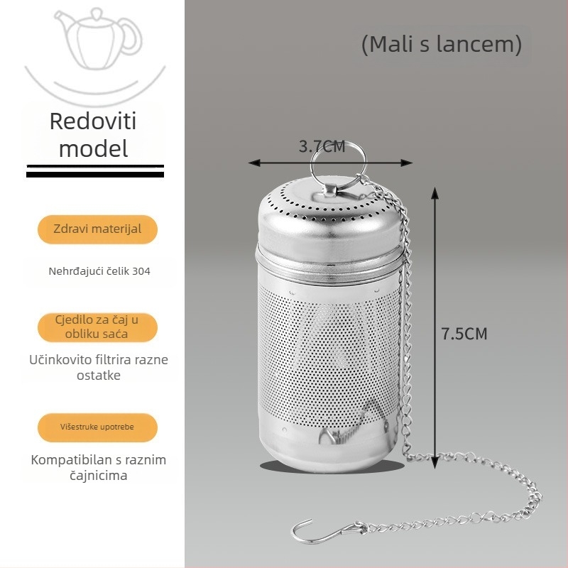 Infuzor za čaj od nerđajućeg čelika za izoliranu šalicu, višenamjenski filter za čaj i filtr čajnih listova