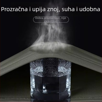 Muška uska majica s stojećim ovratnikom i polučipom, dugi rukav, lagana poliester