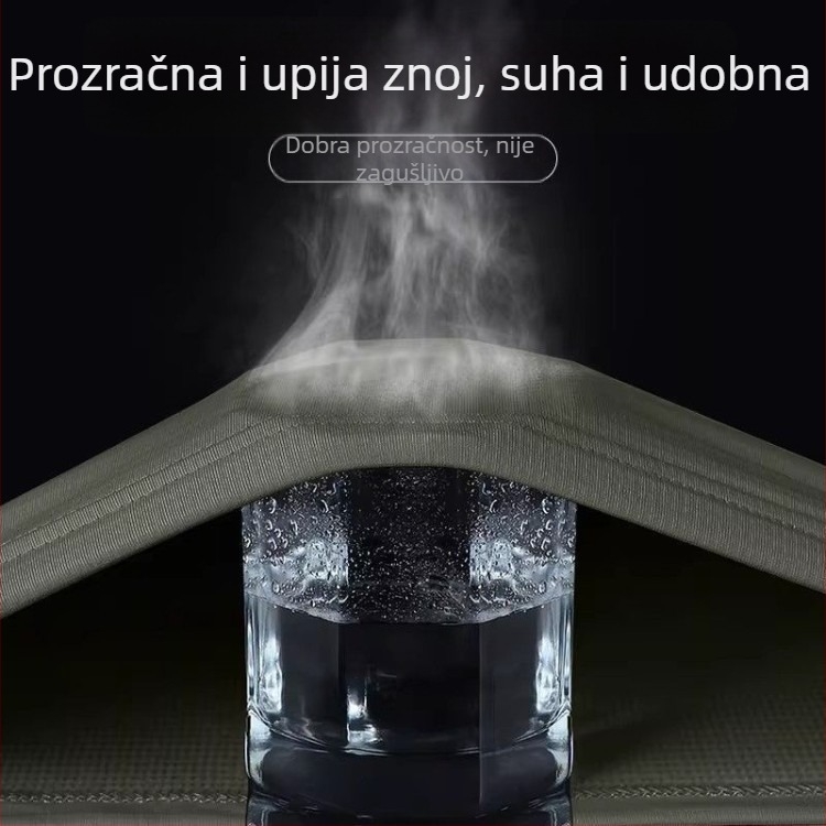 Muška uska majica s stojećim ovratnikom i polučipom, dugi rukav, lagana poliester