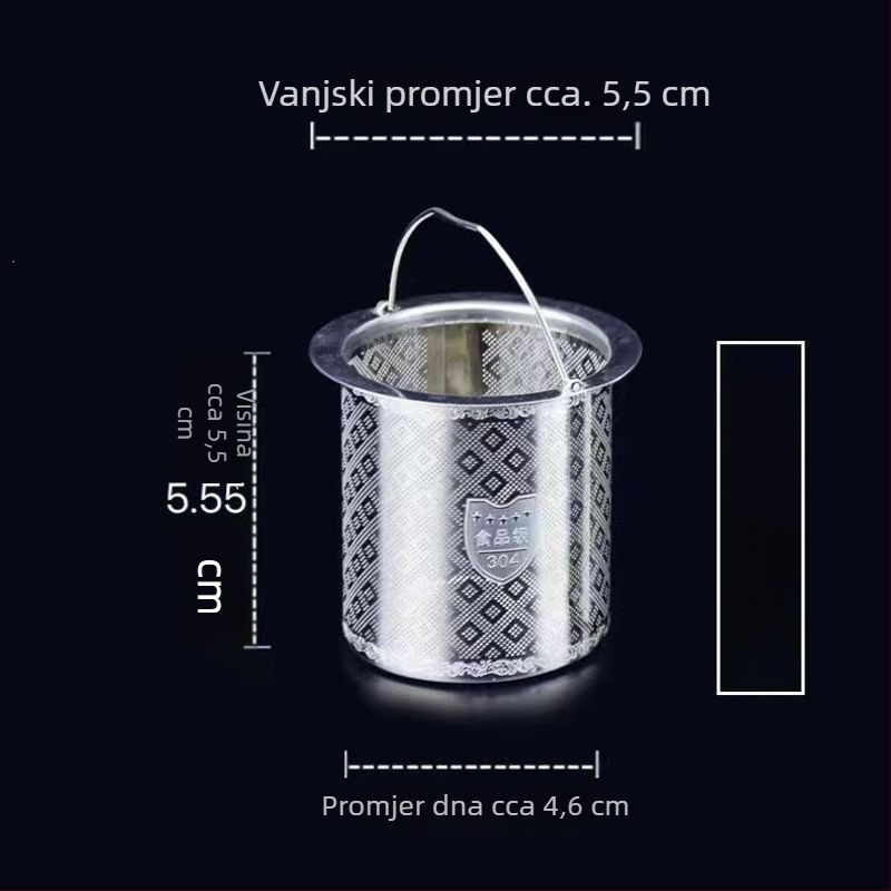 Filter za čaj od 304 nehrđajućeg čelika za čajnik, infuzor, klasični model