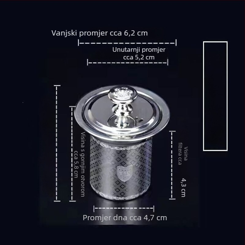 Filter za čaj od 304 nehrđajućeg čelika za čajnik, infuzor, klasični model