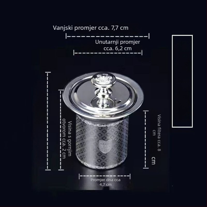 Filter za čaj od 304 nehrđajućeg čelika za čajnik, infuzor, klasični model