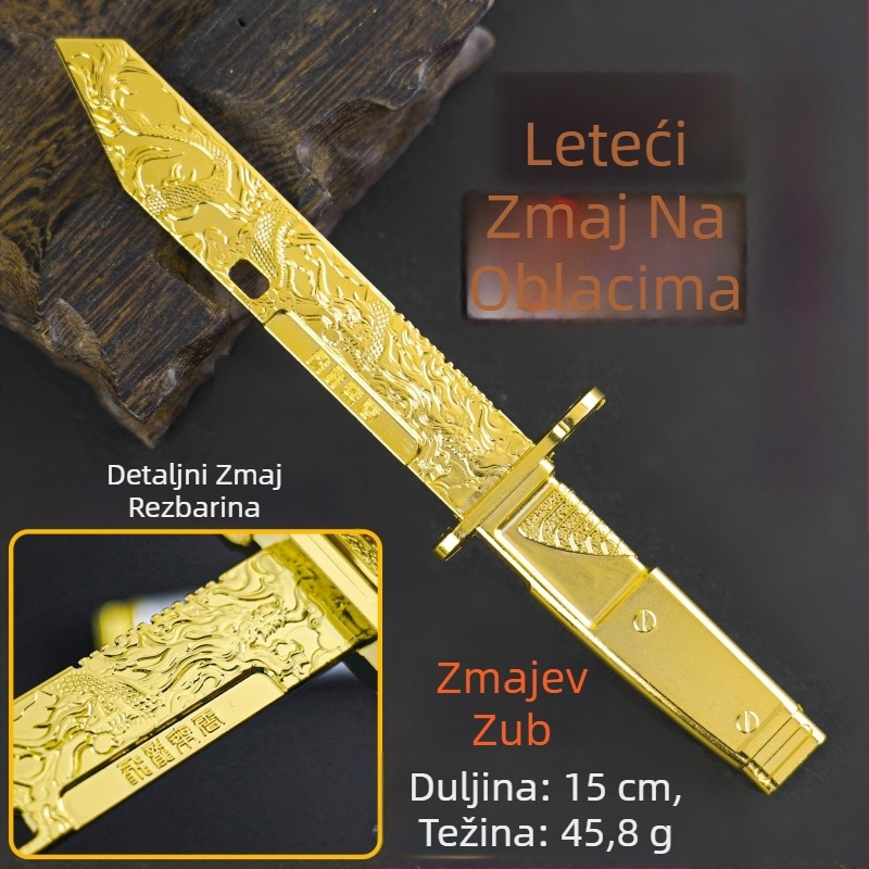 Delta Force Model zuba zmaja, letajući zmaj među oblacima, metalna ukrasna figura, 22 cm ili 30 cm