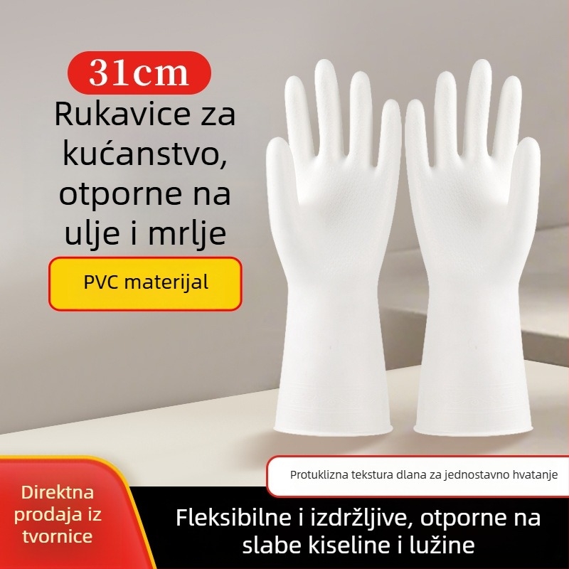 Debele PVC rukavice za kuhinju i catering, protuklizne, vodootporne, za pranje posuđa i čišćenje.