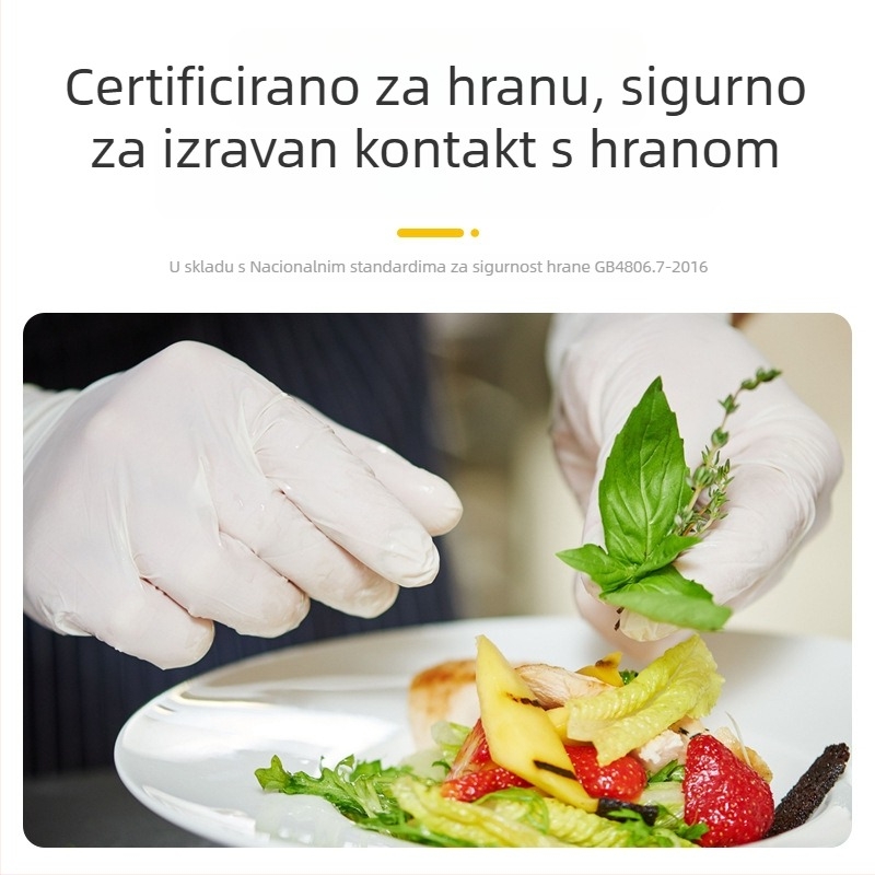 Jednokratne produžne nitrilne rukavice za kućne poslove, za pranje suđa, vodootporne i otporne na masnoće, prehrambene klase, 12 inča
