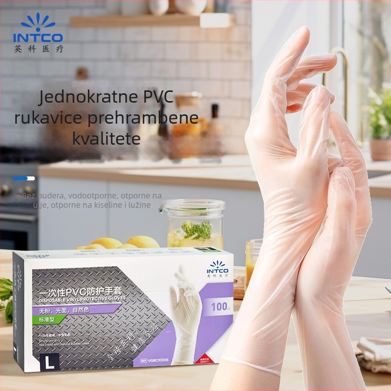 PVC rukavice za jednokratnu upotrebu, prehrambena kvaliteta – kuhinja, catering, pečenje, čišćenje, industrijska zaštita, otporne na habanje