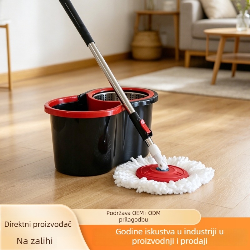 Rotirajući kantu za mop s integriranim odvrtanjem za kućnu upotrebu, bez potrebe za rukama