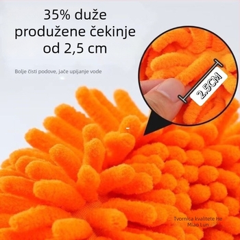 Zamjenski prekrivač za ravni mop Chenille, apsorbirajući za čišćenje podova, kućna upotreba, odvojivo, periva glava mopa