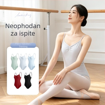 Nylon baletni leotard za žene, jednodijelna plesna odjeća, za odrasle