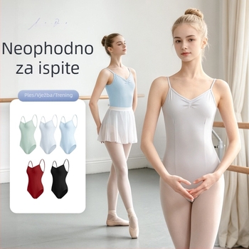 Nylon baletni leotard za žene, jednodijelna plesna odjeća, za odrasle