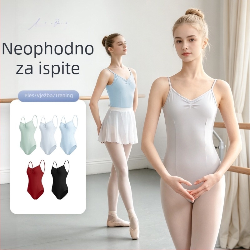 Nylon baletni leotard za žene, jednodijelna plesna odjeća, za odrasle