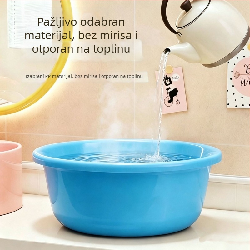 Debeli plastični bazen za kućnu upotrebu, za lice, stopala i pranje rublja