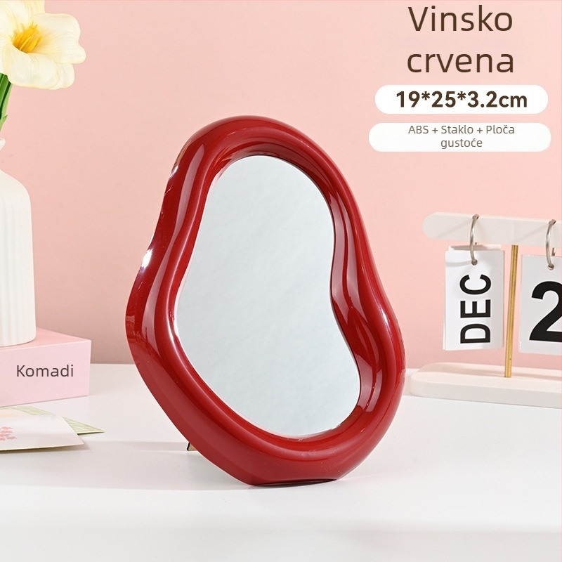 Cream Cloud Instagram-stil stolno ogledalo za šminku, nepravilan oblik, za djevojke, HD