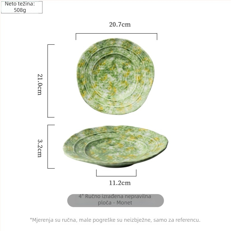 Monet serija kamenog keramike zdjela i tanjuri set, za kućnu upotrebu, Jingdezhen keramika ručna izrada
