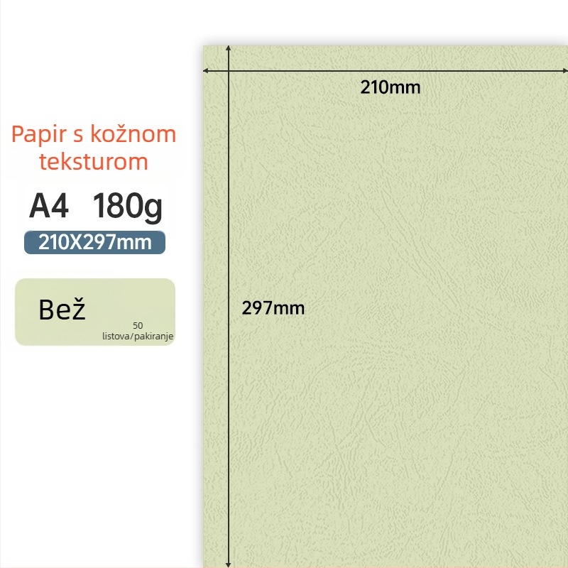 180 g/m² A4 teksturirani papir za vezivanje – korice za tendere i ugovore