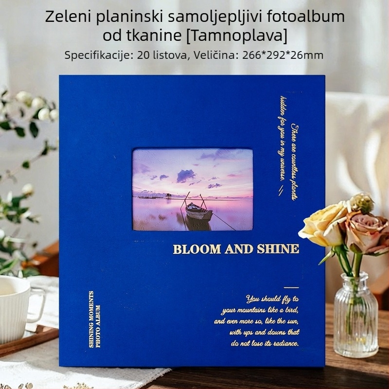 Samoljepljivi foto-album s platnenim omotom, visokokvalitetan memorijalni album za putovanja i parove