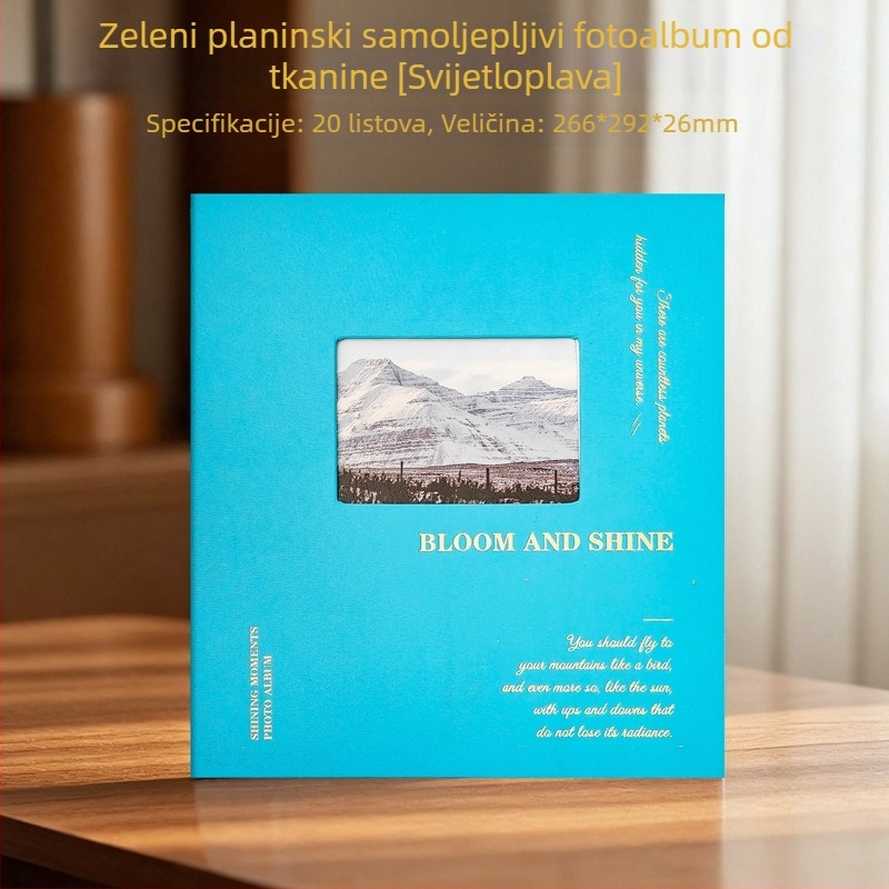 Samoljepljivi foto-album s platnenim omotom, visokokvalitetan memorijalni album za putovanja i parove