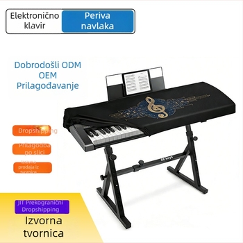 Navlaka za prašinu s otiskom za elektronički klavir i tipkovnicu, za modele s 88 tipki i 61 tipki