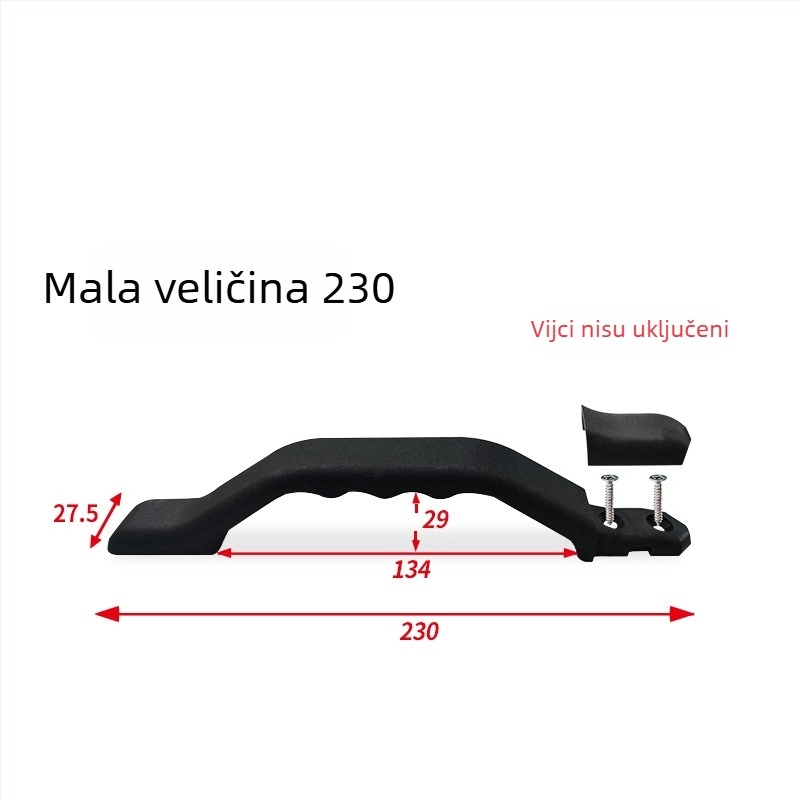 Nylon ručica za vrata ormarića za RV, LS522-285, 230 mm (mala) / 285 mm (velika) – moderni minimalistički stil