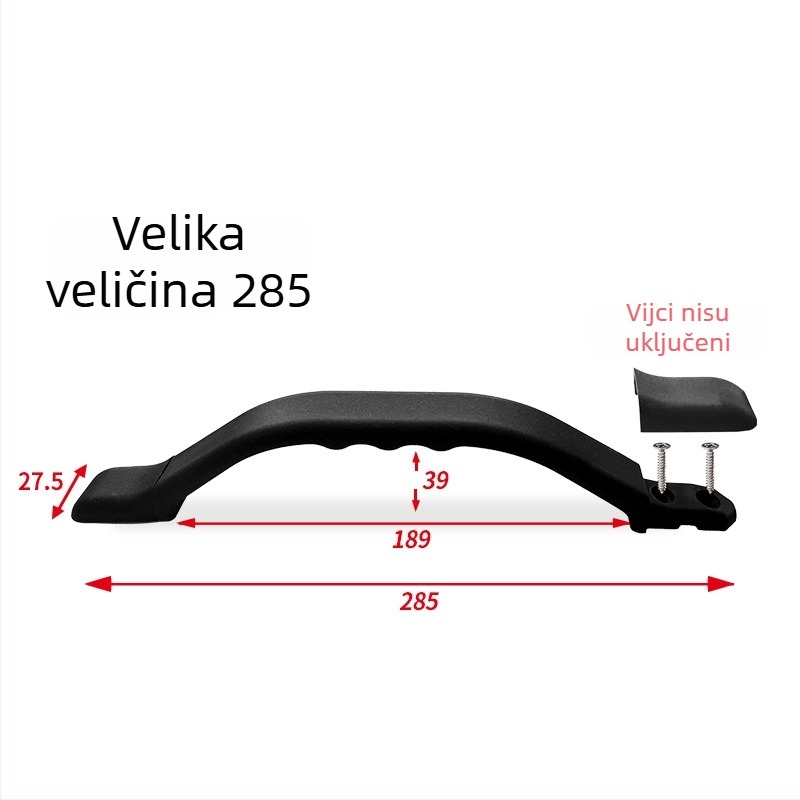 Nylon ručica za vrata ormarića za RV, LS522-285, 230 mm (mala) / 285 mm (velika) – moderni minimalistički stil