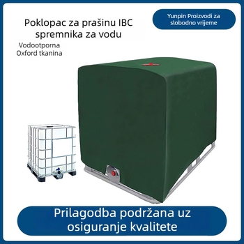 Poklopac za IBC vodeni spremnik 1000 L, tkanina Oxford 210D, vodootporan i otporan na prašinu, za vanjsku upotrebu