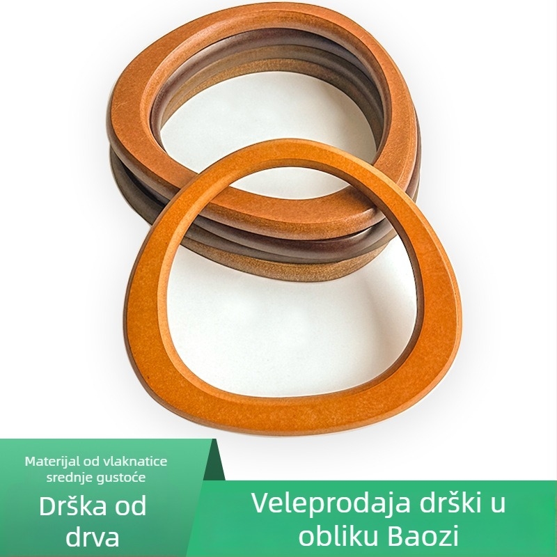 Drvene ručke za torbu u obliku D i trokuta