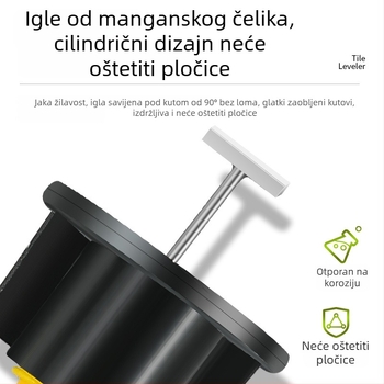 Nivelač pločica s zamjenjivim čeličnim iglama za zidne i podne pločice