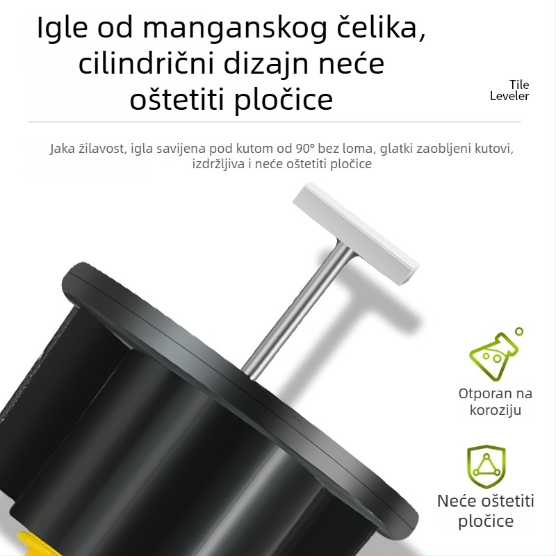 Nivelač pločica s zamjenjivim čeličnim iglama za zidne i podne pločice