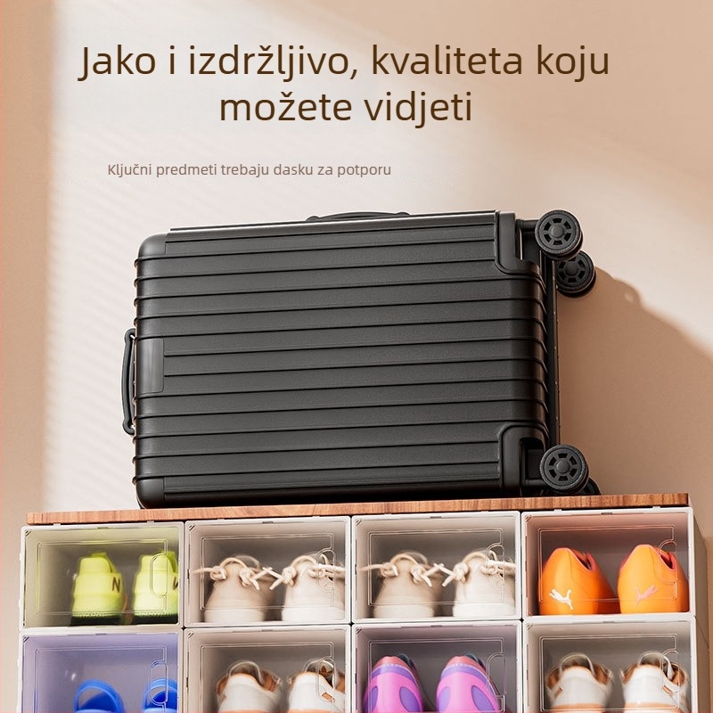 D-tip velika kutija za pohranu cipela sa bočnim otvaranjem, za dom ili hodnik – sklopiva, debeli ormarić za cipele