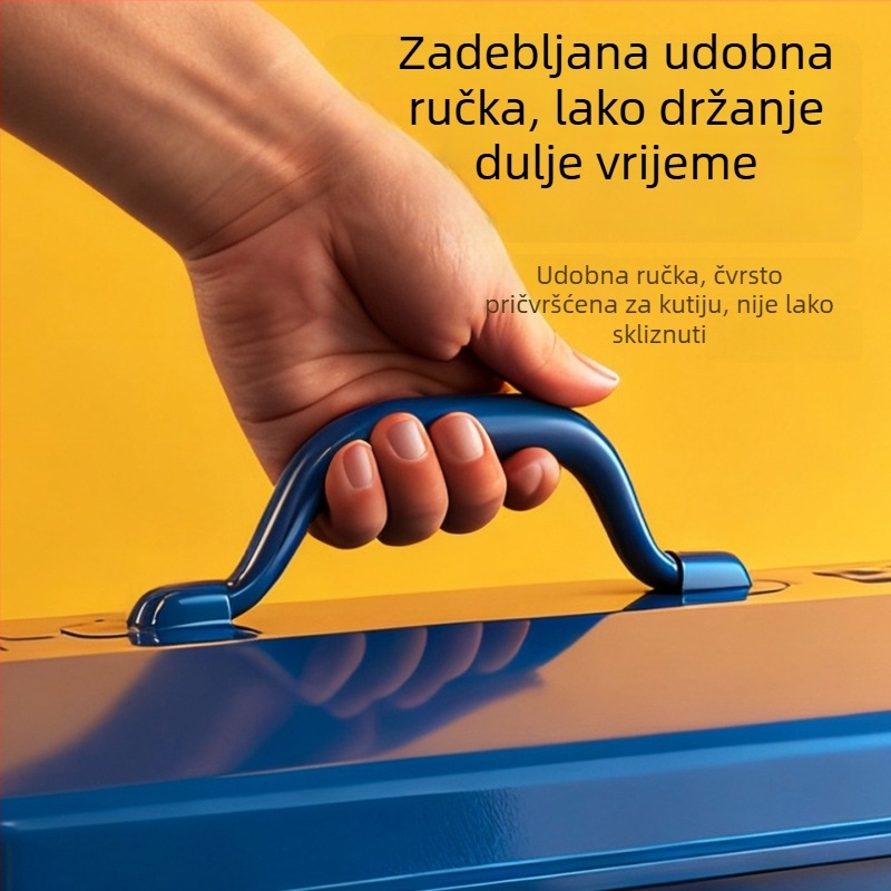Metalna kutija za alat s preklopnim poklopcem, velika kapaciteta, višenamjensko skladištenje