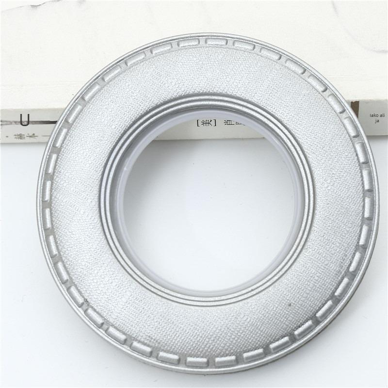 Zavjese grommeti s tišiteljima, 80 komada, vanjski promjer 8 cm, unutarnji promjer 4,2 cm, boja slonovače bijela, materijal PP, model 80 Great Wall