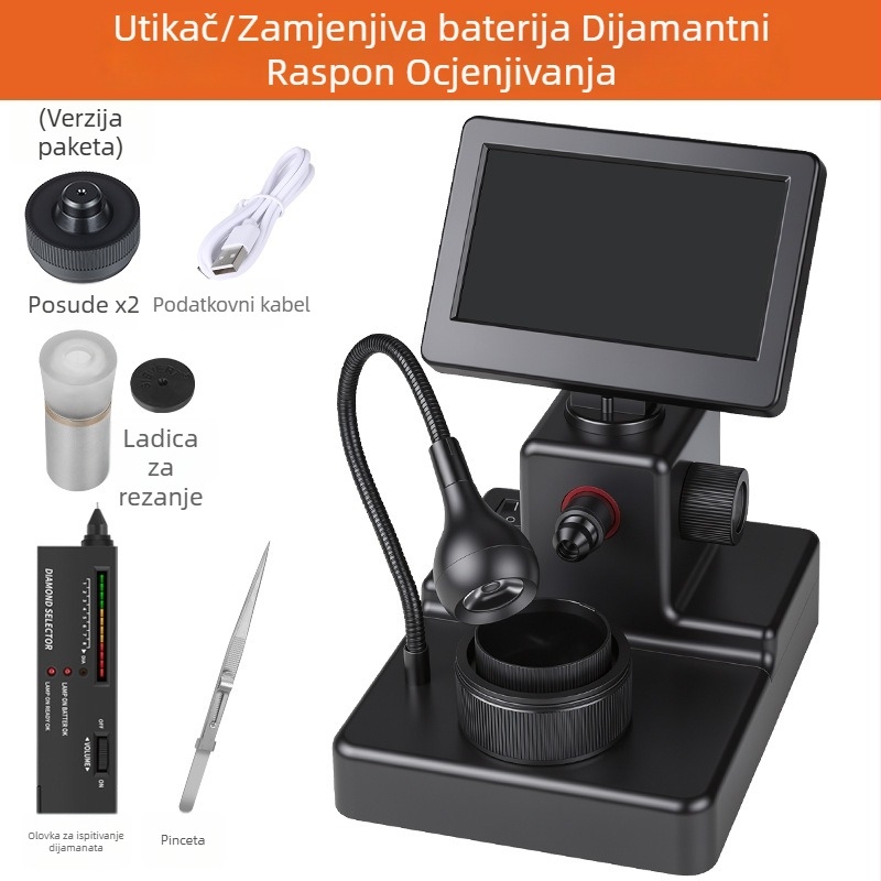Desktop mikroskop za identifikaciju dijamanata s video povećalom, visoka definicija, GIA mikroskop