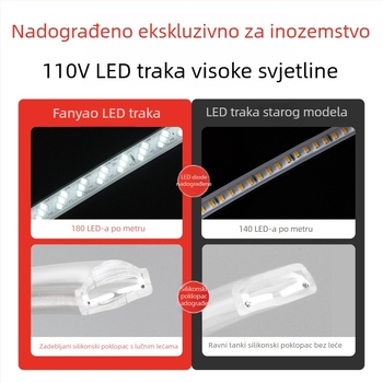 110V LED traka 5730 za strop dnevne sobe, vodootporna za vanjsku upotrebu, 180 LED dioda