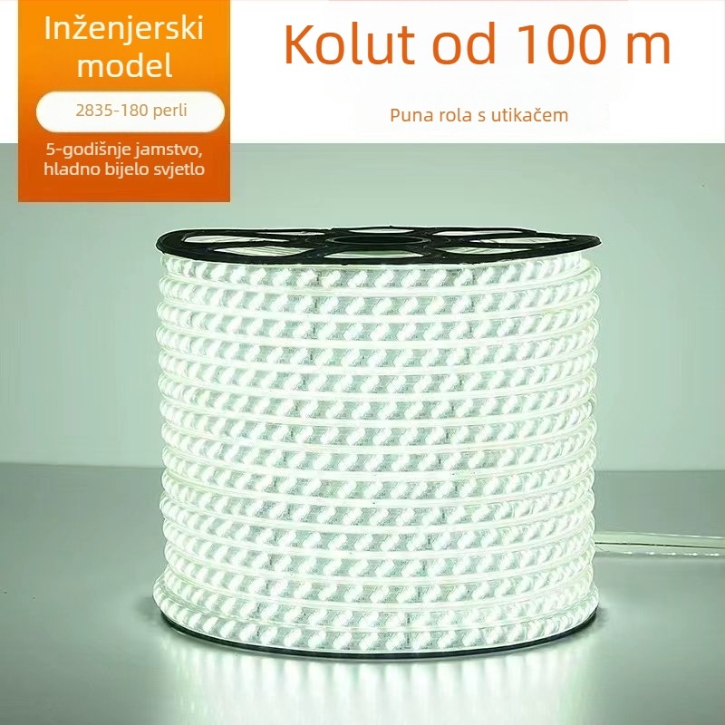 110V LED traka 5730 za strop dnevne sobe, vodootporna za vanjsku upotrebu, 180 LED dioda