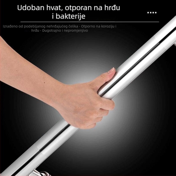 Nehrđajući čelična ručka za vrata od stakla, jednostrani montažni, velika ručka za vrata od stakla, drva i aluminija
