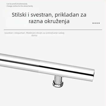 Nehrđajući čelična ručka za vrata od stakla, jednostrani montažni, velika ručka za vrata od stakla, drva i aluminija