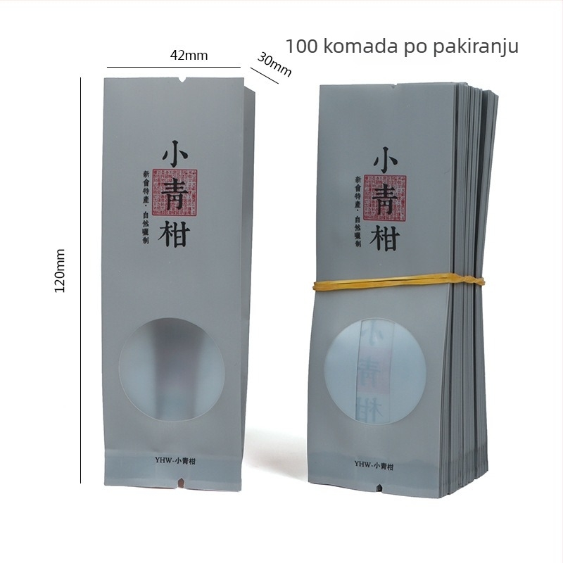Pu'er čaj s korom mandarine, vrećica s prozirnim prozorom, pojedinačno pakiranje, aluminijska mjehurić vrećica, 15 g