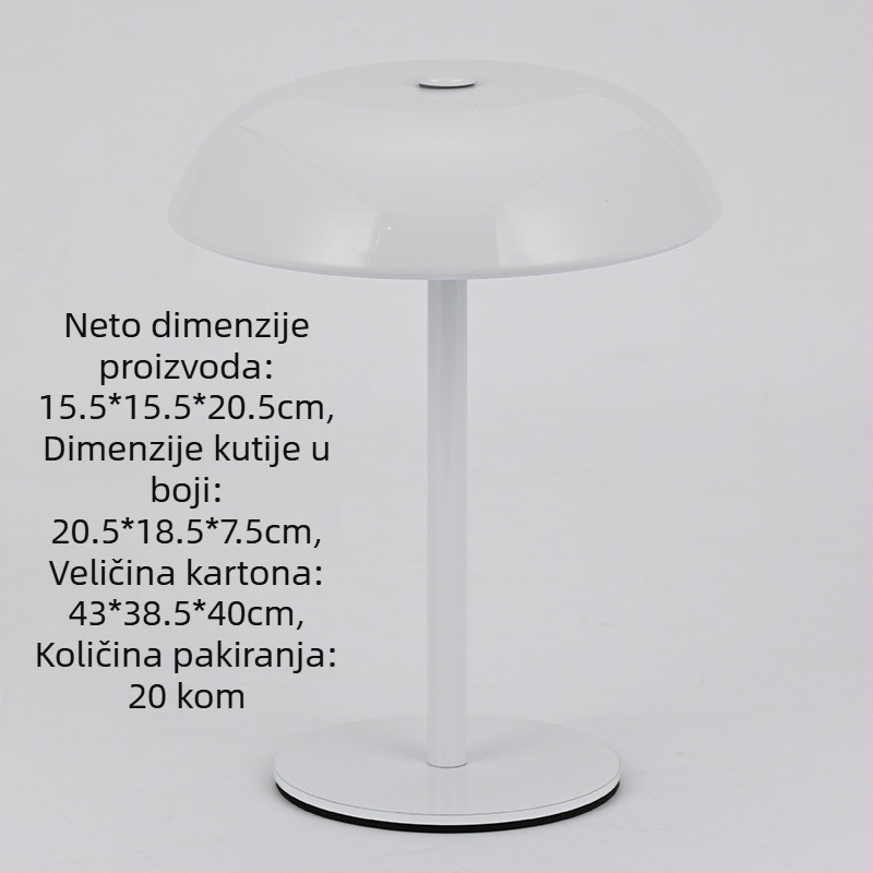 Lampe stolić u obliku gljive s USB punjenjem, moderni minimalistički dizajn, noćna svjetiljka za spavaću sobu ili hotel, dekorativna lampa za bar