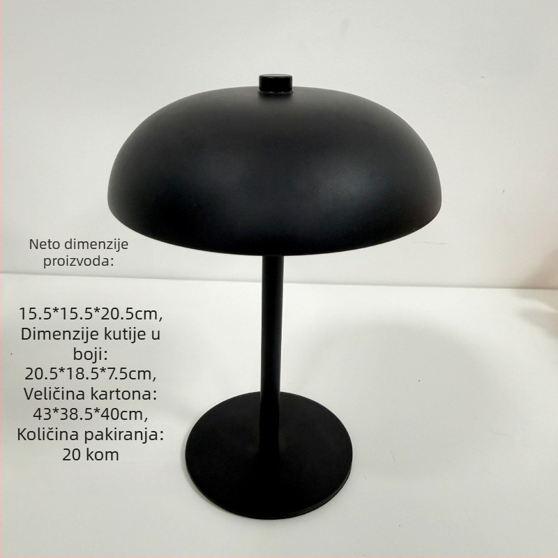Lampe stolić u obliku gljive s USB punjenjem, moderni minimalistički dizajn, noćna svjetiljka za spavaću sobu ili hotel, dekorativna lampa za bar