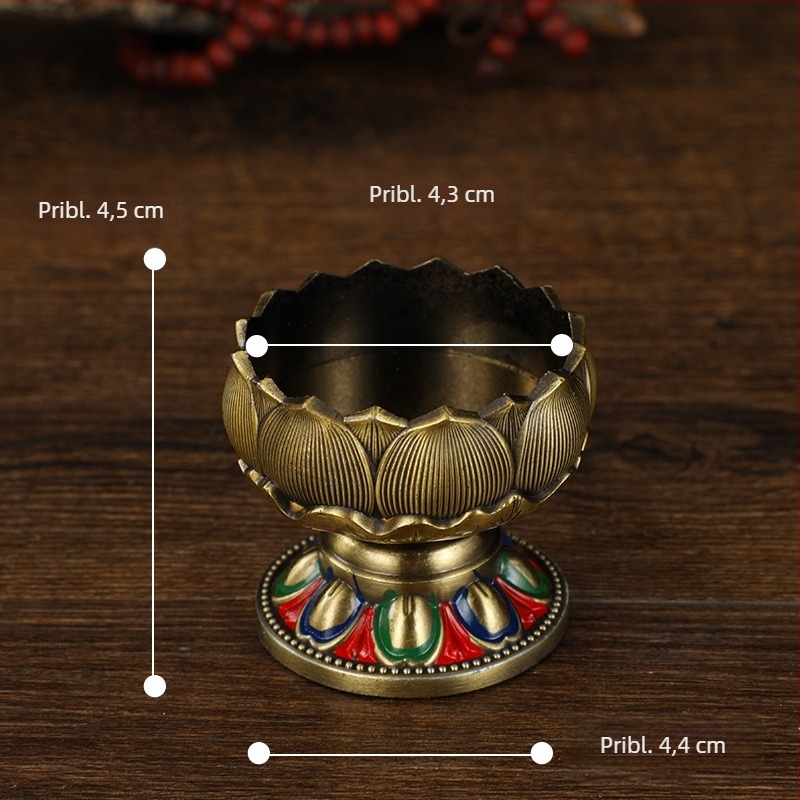Lotus svijećnjak, metalni držač lampe, kućni dekor, dar za buddhističke obrede