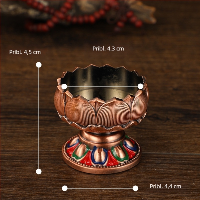 Lotus svijećnjak, metalni držač lampe, kućni dekor, dar za buddhističke obrede