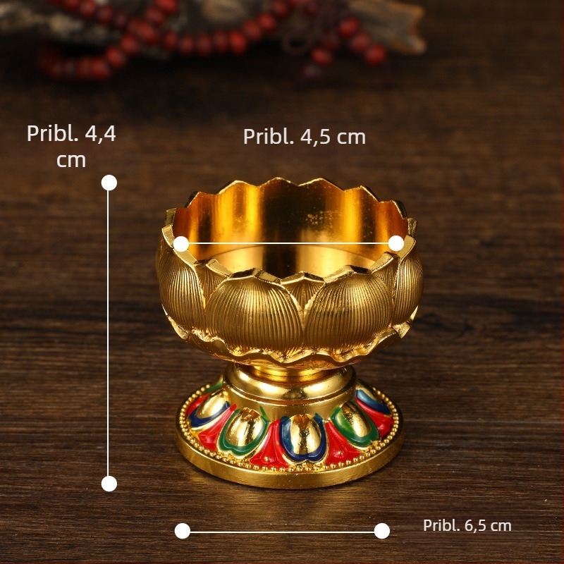 Lotus svijećnjak, metalni držač lampe, kućni dekor, dar za buddhističke obrede