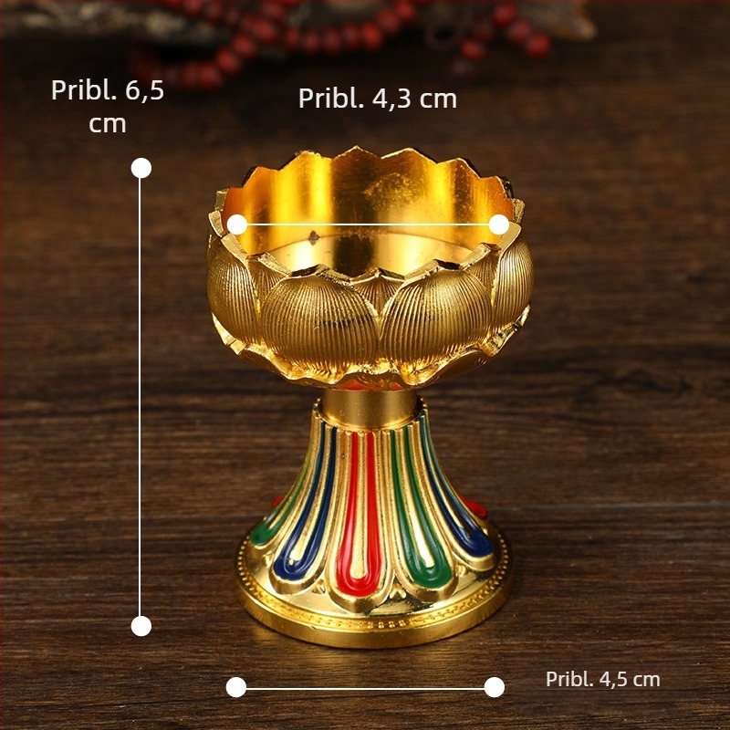 Lotus svijećnjak, metalni držač lampe, kućni dekor, dar za buddhističke obrede