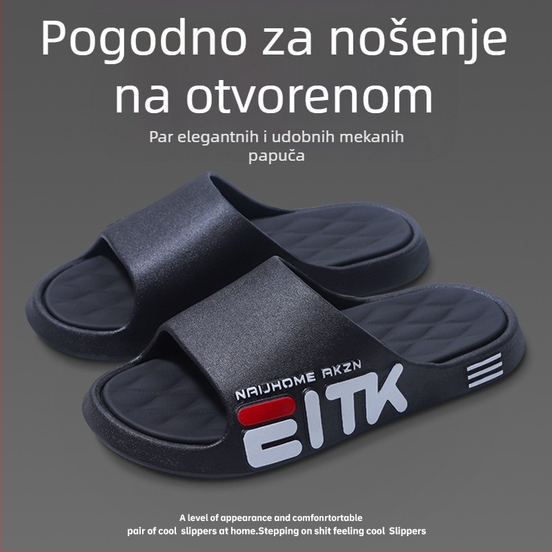 Muške papuče za dom i vani, s protukliznim potplatom i mekanim đonom