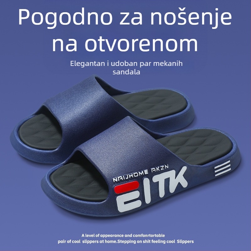 Muške papuče za dom i vani, s protukliznim potplatom i mekanim đonom