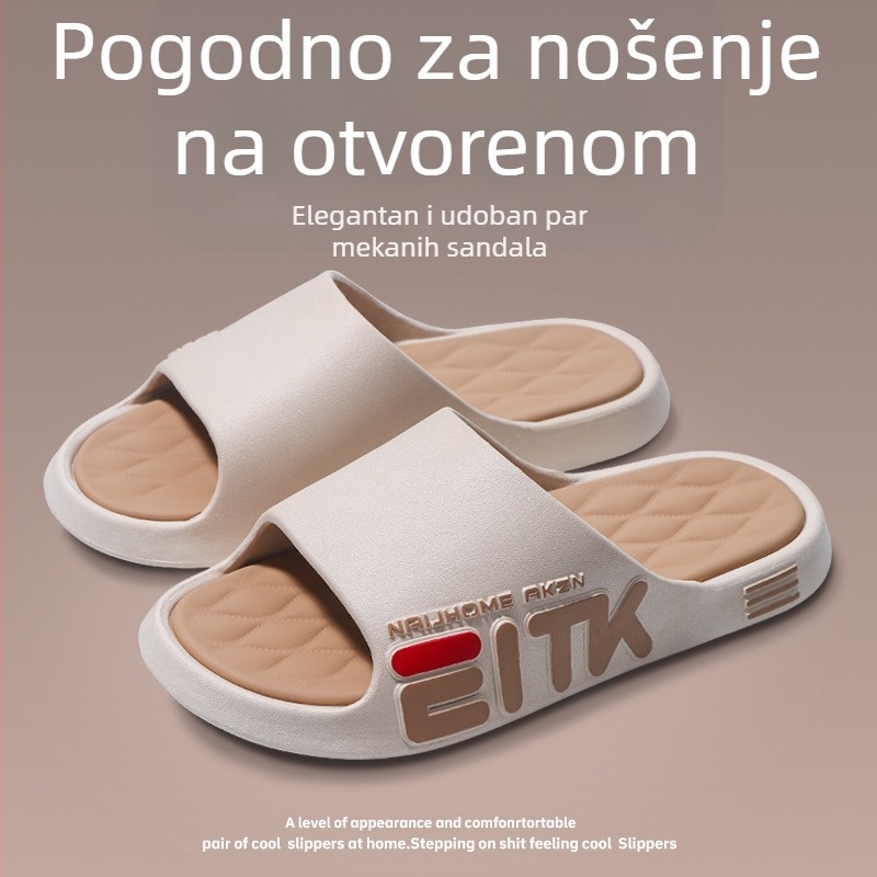 Muške papuče za dom i vani, s protukliznim potplatom i mekanim đonom
