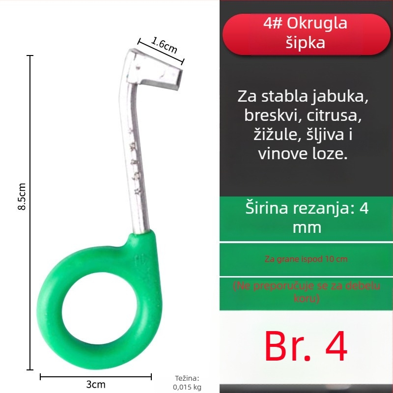 Set alata za kružni rez voćnog drveta i nož za ljuštenje, 0-6, za citrus, pomelo, liči, breskvu i grožđe